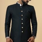 Classic Dark Green Achkan for Men | Elegant Ethnic Wear | Jaipurio